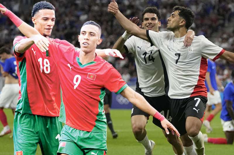 مباراة مصر والمغرب في أولمبياد باريس